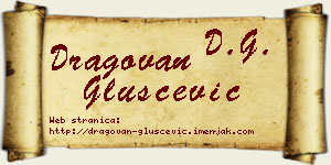 Dragovan Gluščević vizit kartica